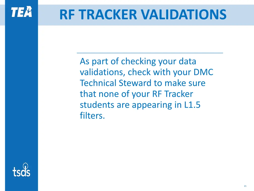 rf tracker validations
