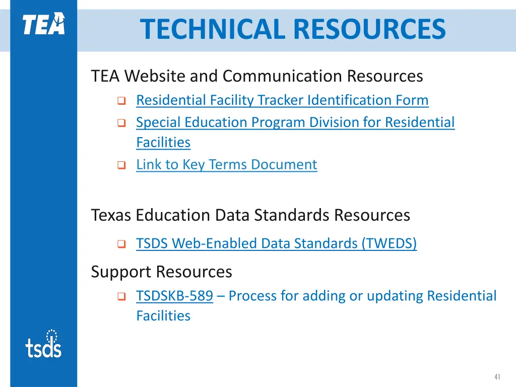 technical resources