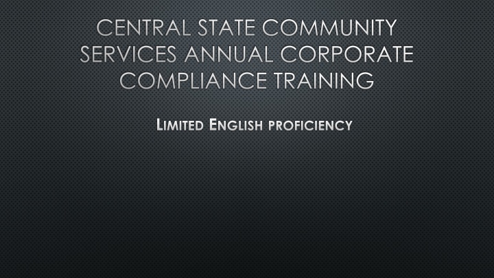central state community services annual corporate