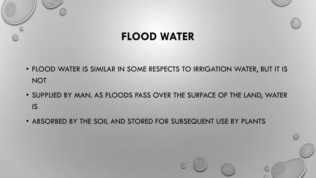flood water