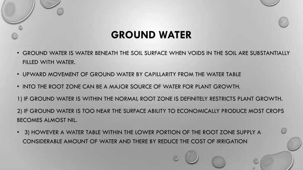 ground water