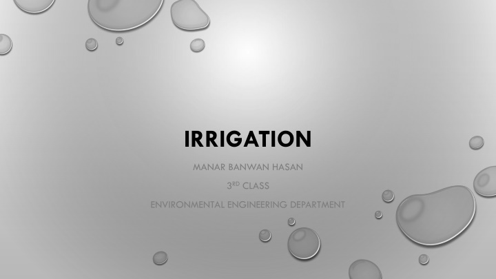 irrigation