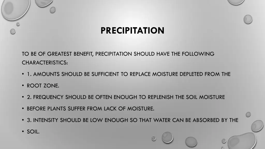 precipitation
