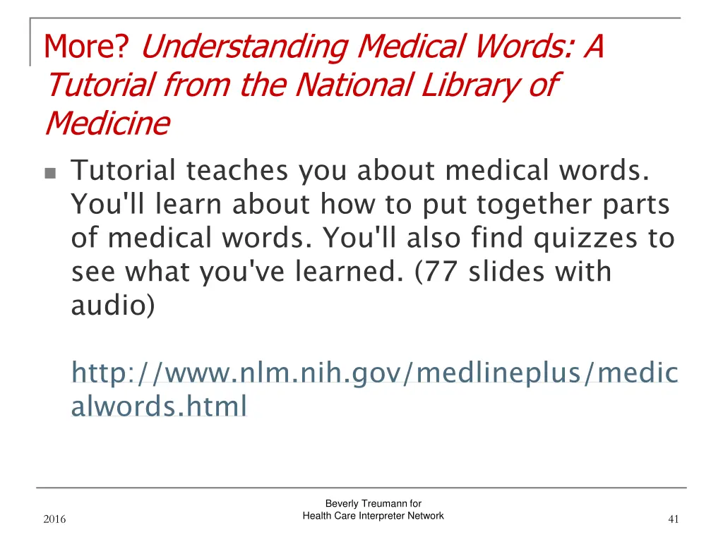 more understanding medical words a tutorial from