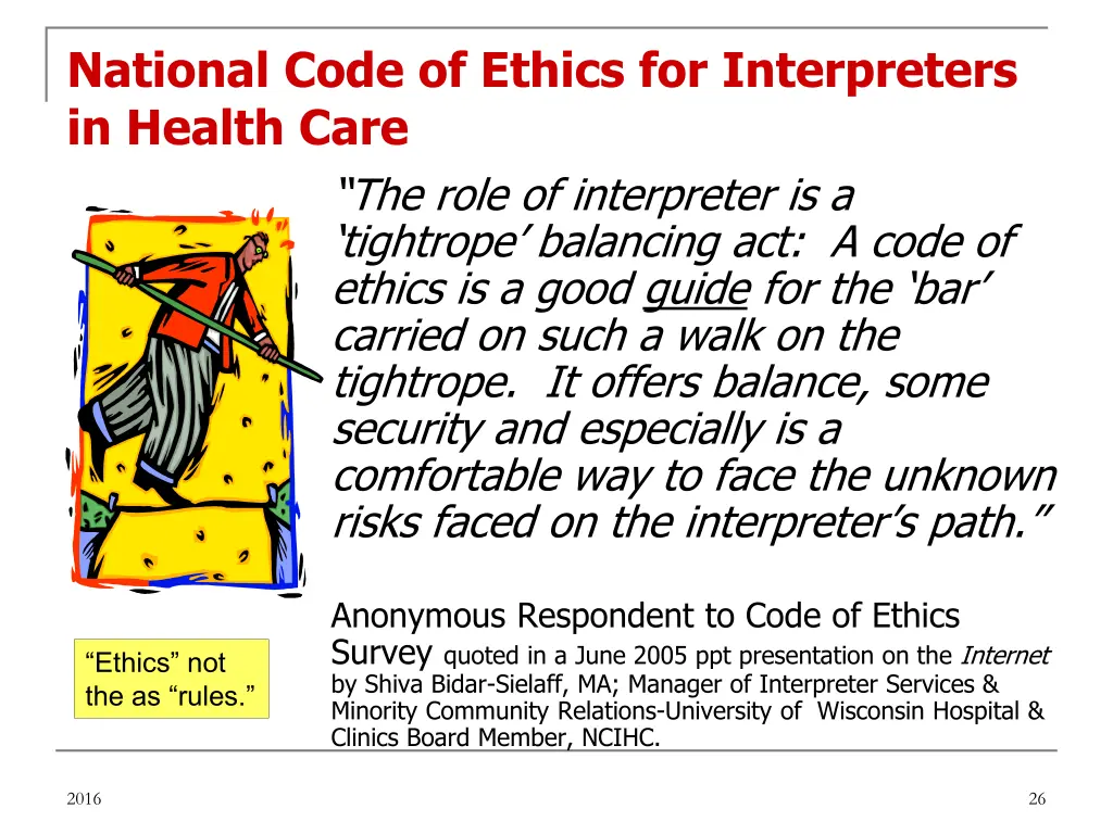 national code of ethics for interpreters