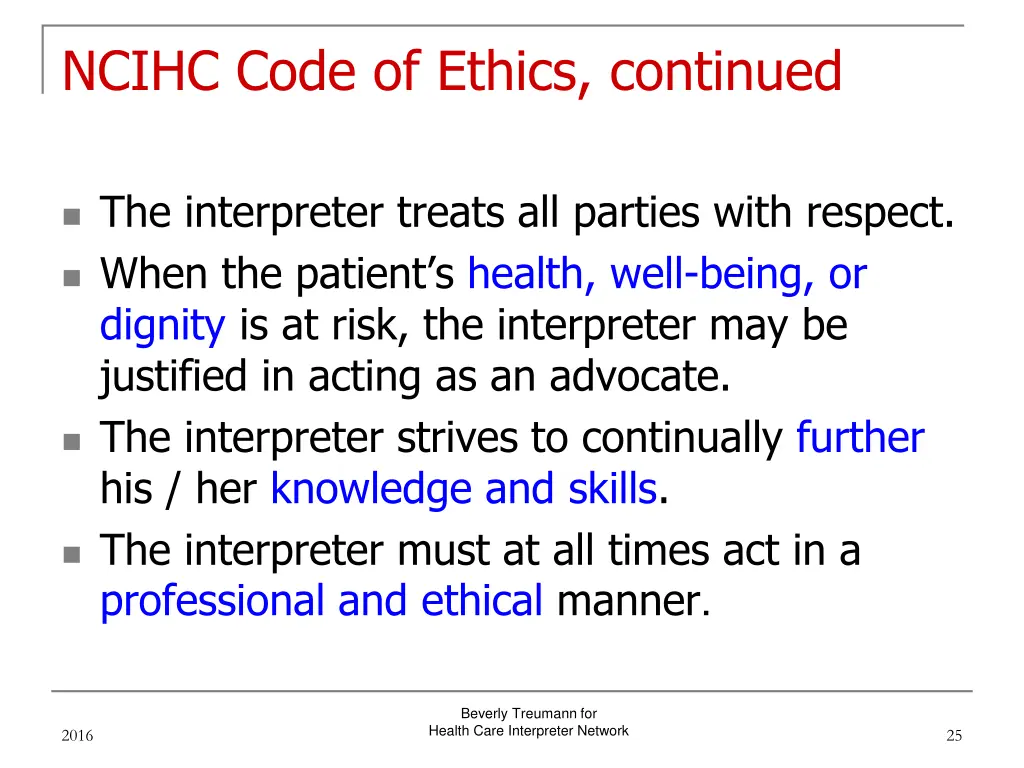 ncihc code of ethics continued 1