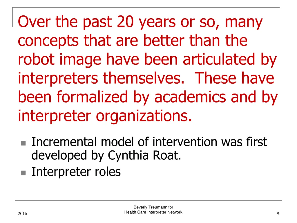 over the past 20 years or so many concepts that