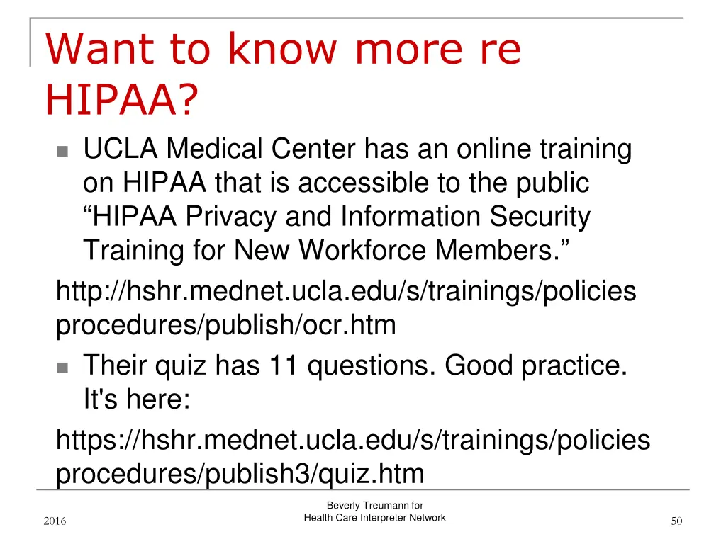 want to know more re hipaa ucla medical center