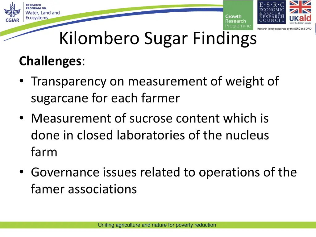 kilombero sugar findings challenges transparency