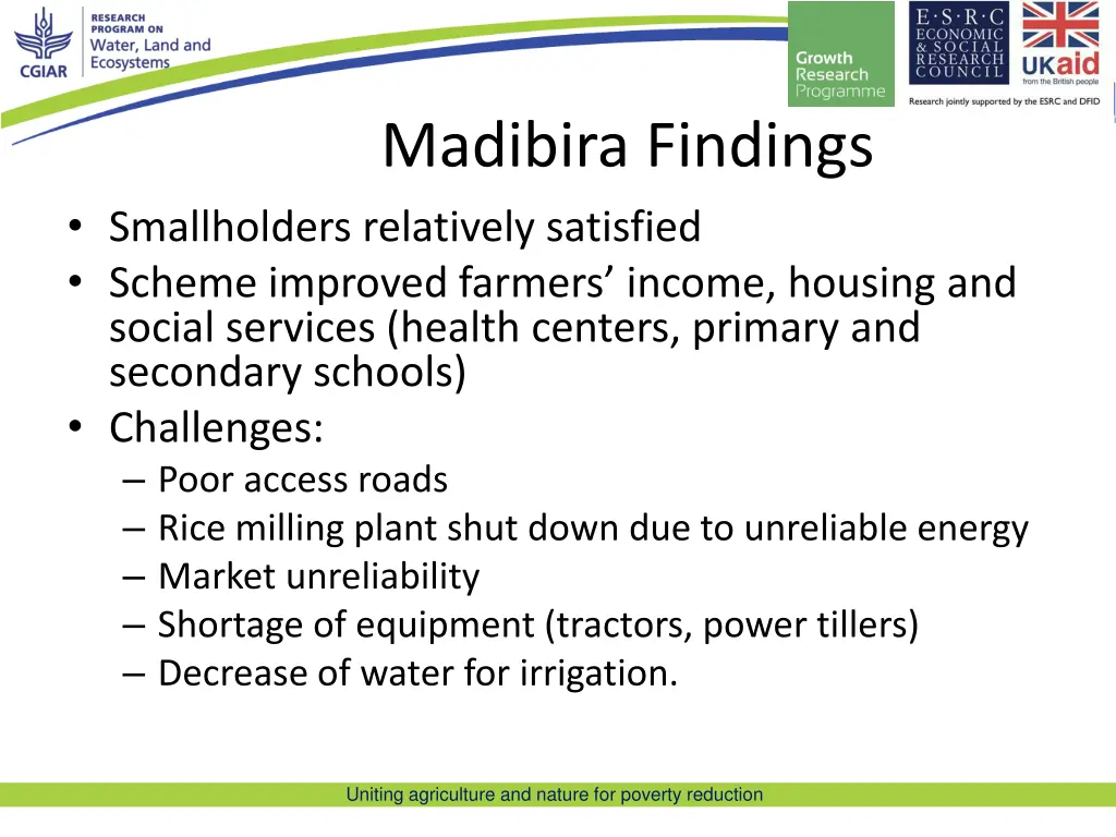 madibira findings