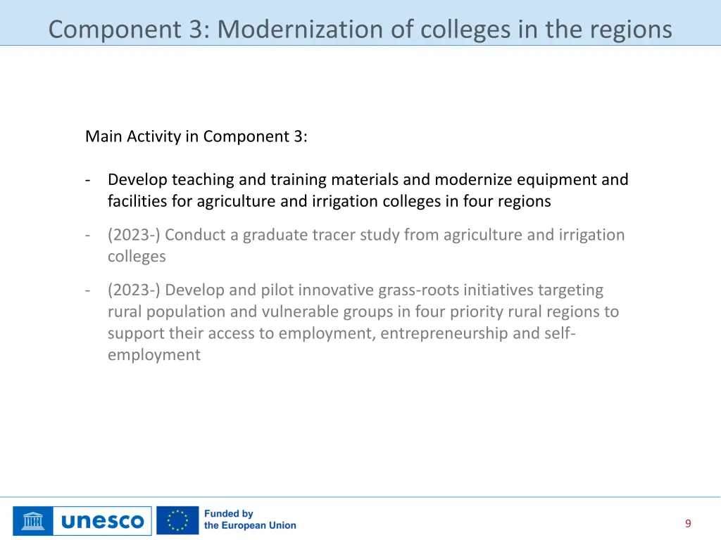 main activity in component 3