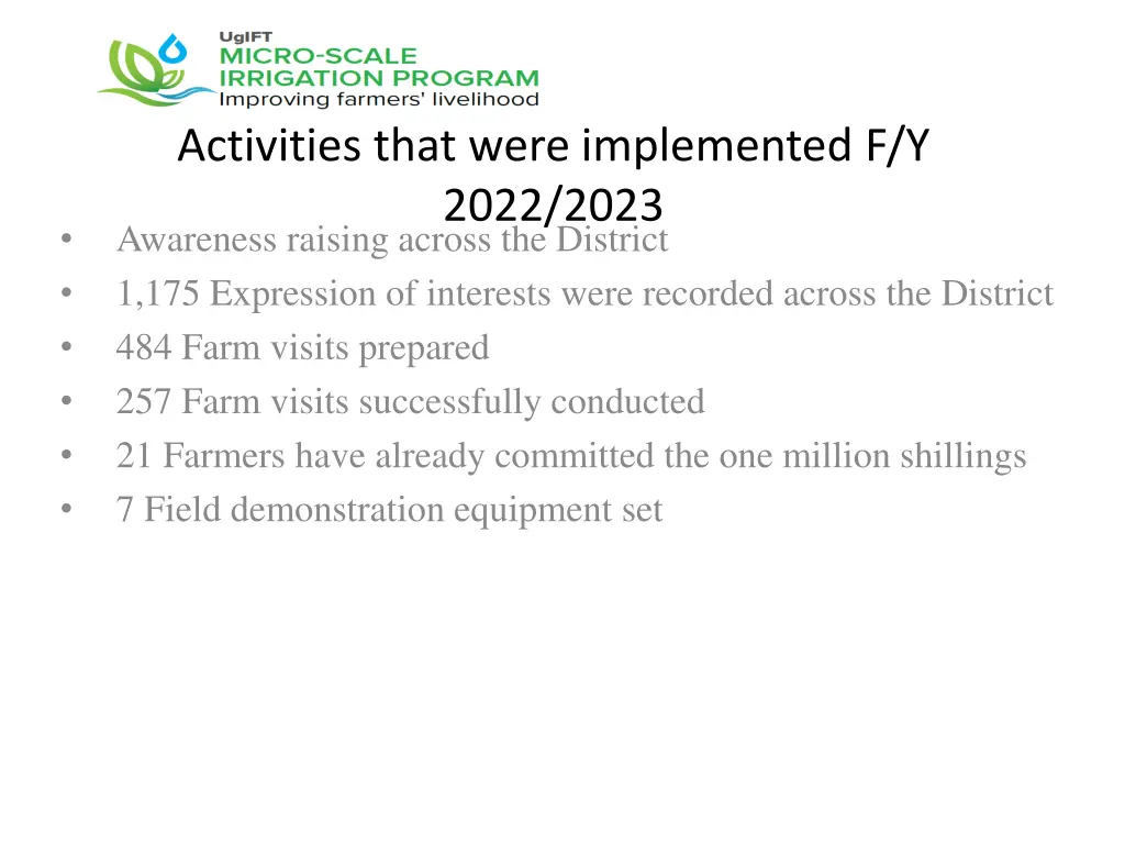 activities that were implemented f y 2022 2023