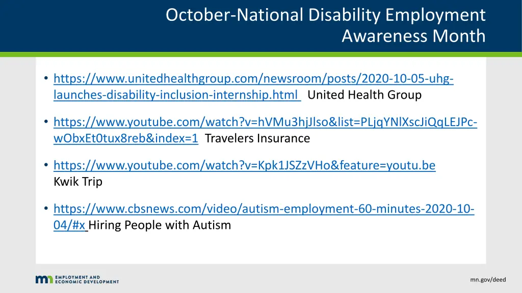october national disability employment