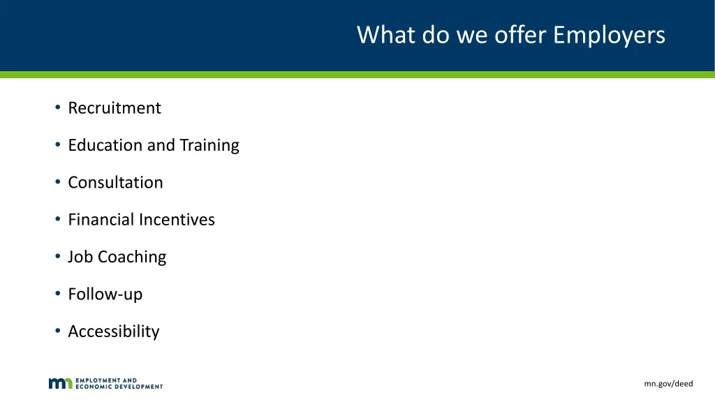 what do we offer employers