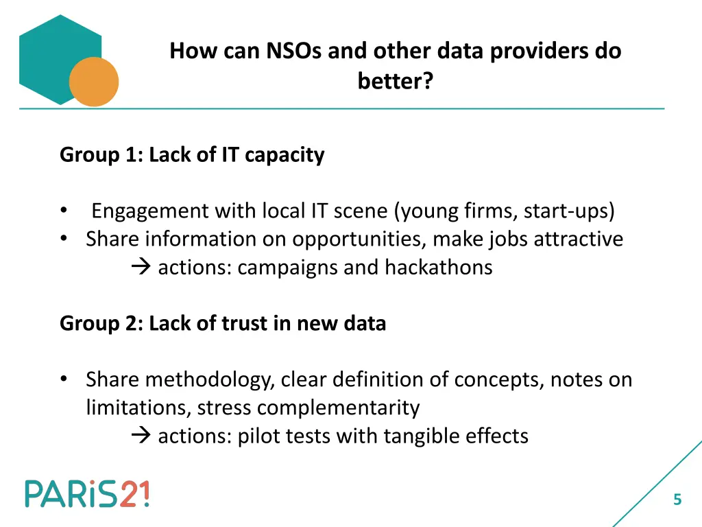 how can nsos and other data providers do better