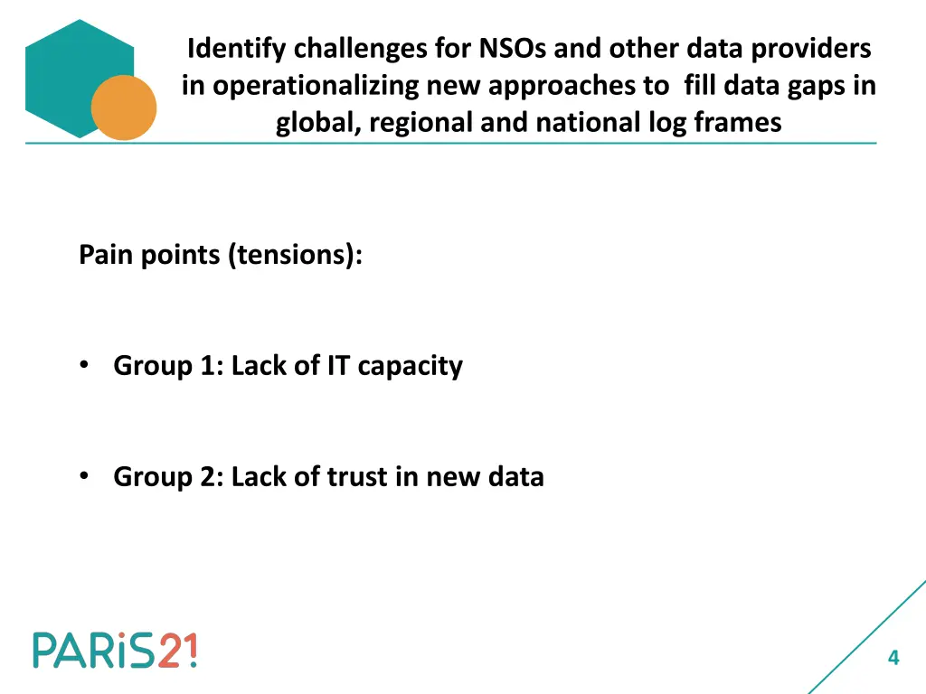 identify challenges for nsos and other data