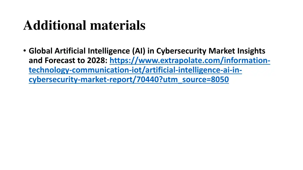 additional materials