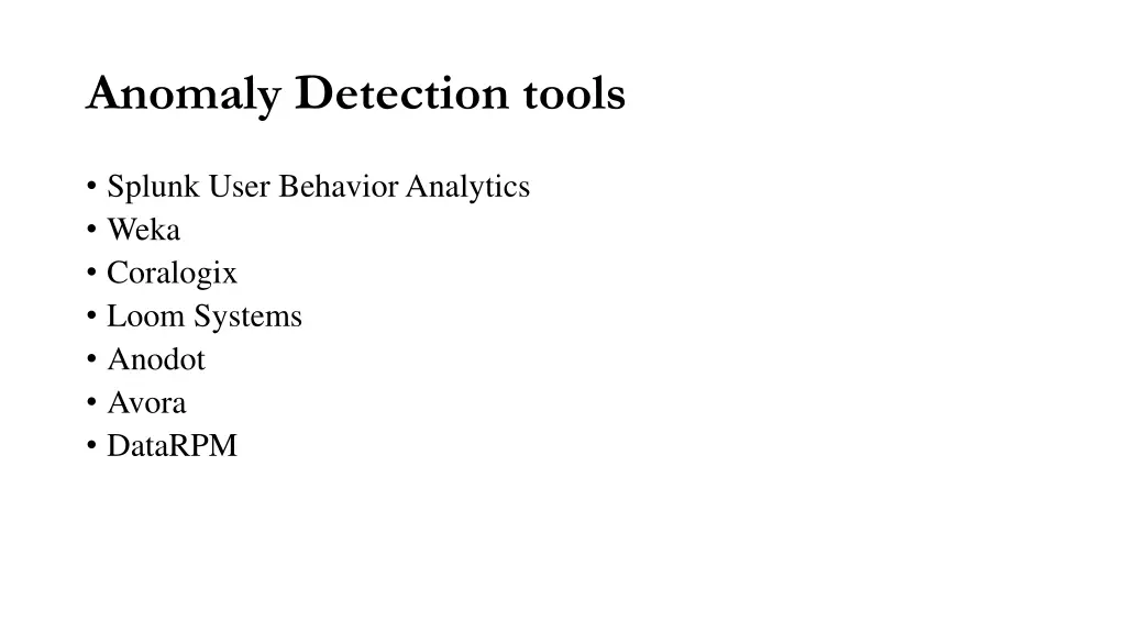 anomaly detection tools