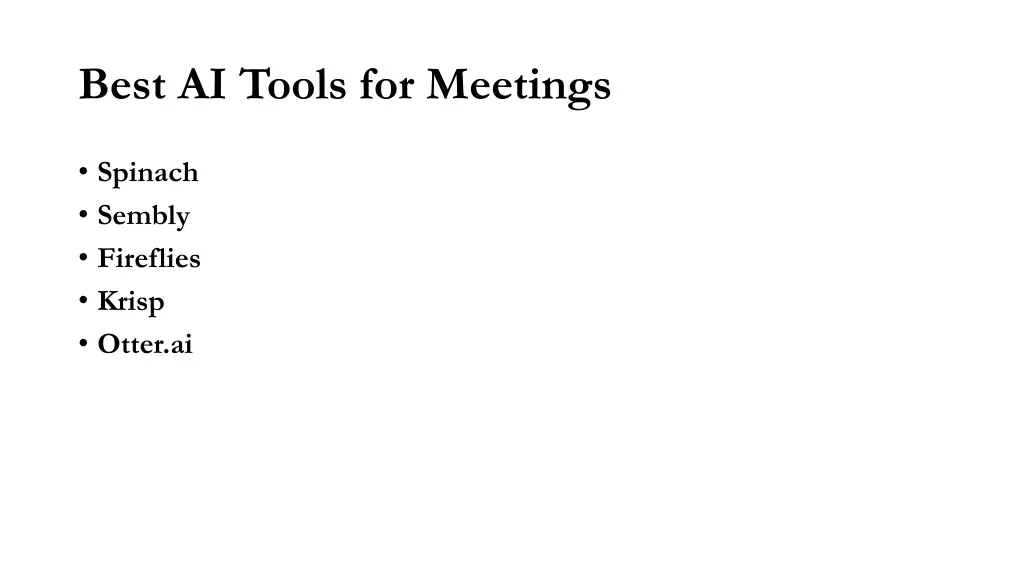 best ai tools for meetings