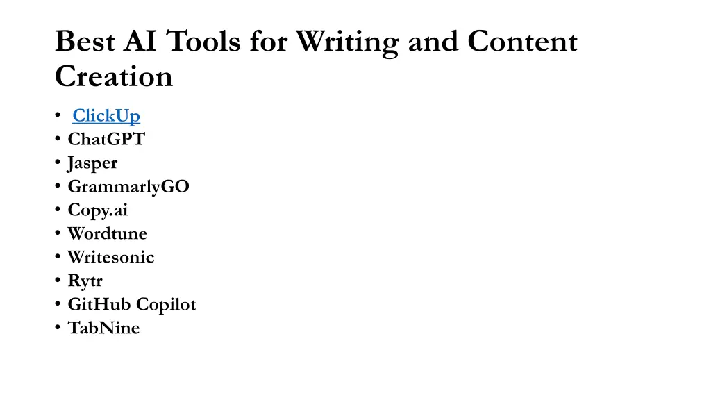 best ai tools for writing and content creation