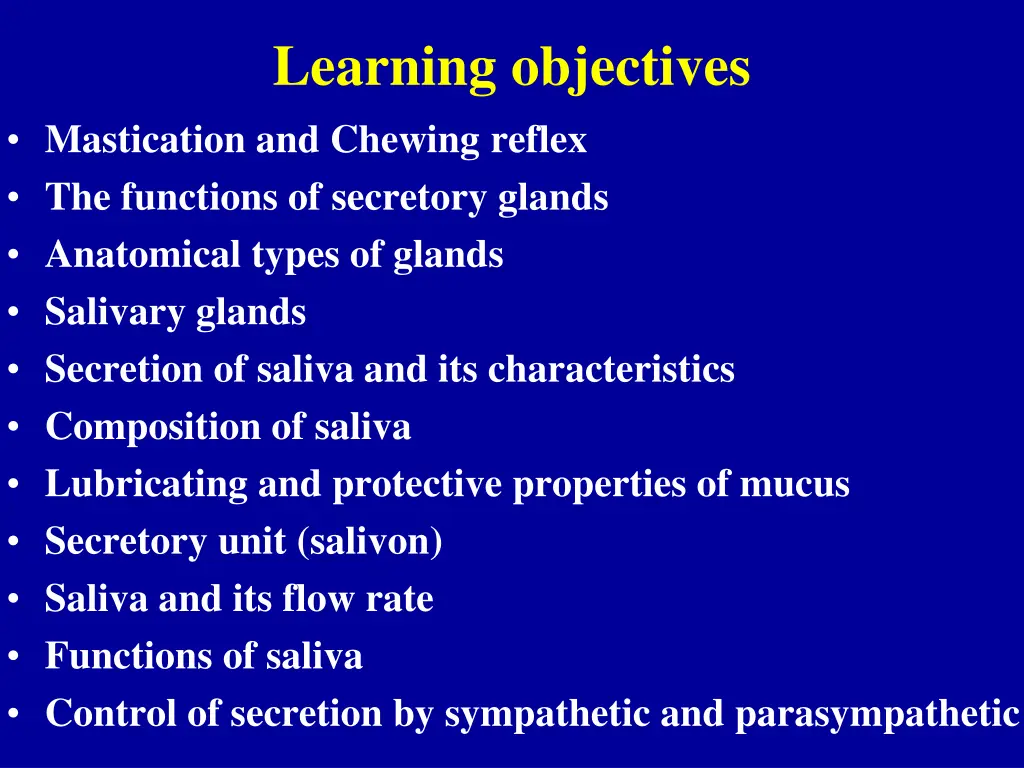 learning objectives