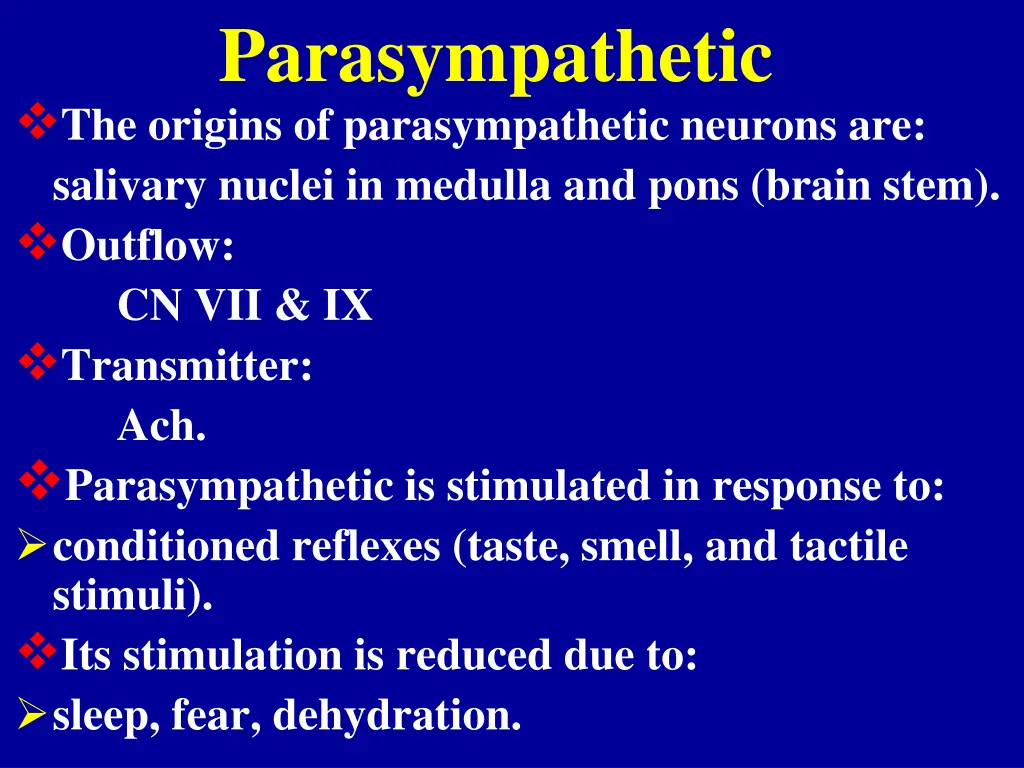 parasympathetic the origins of parasympathetic