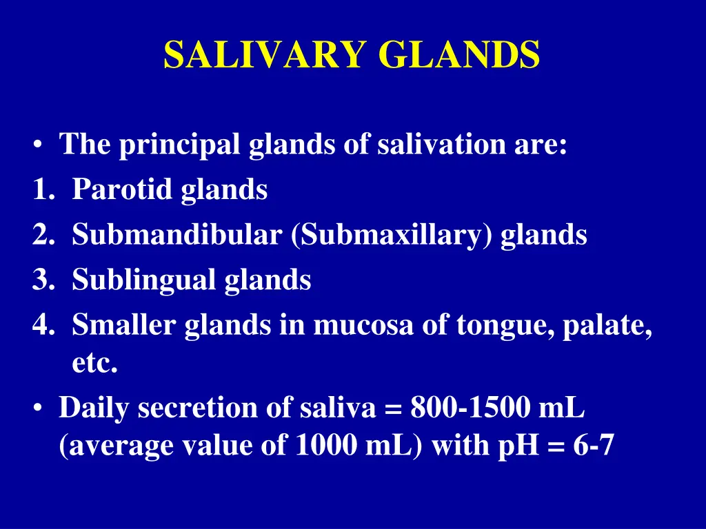 salivary glands 1