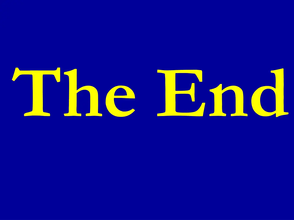 the end