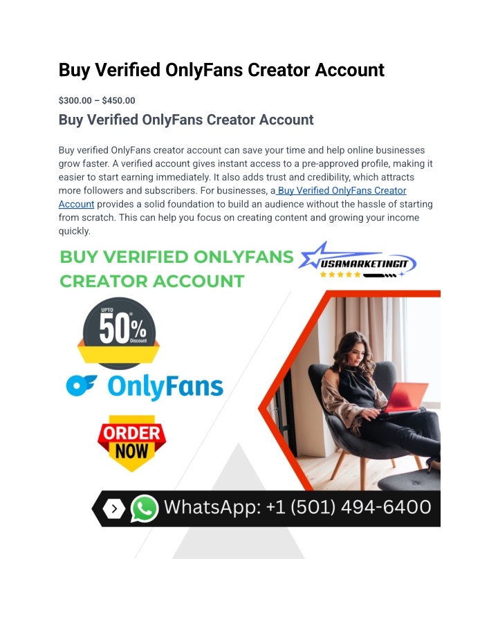 buy verified onlyfans creator account