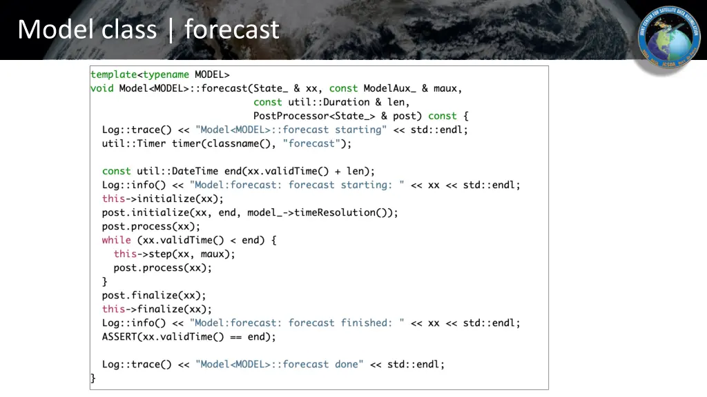 model class forecast