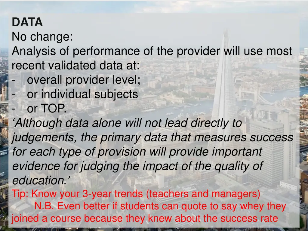 data no change analysis of performance