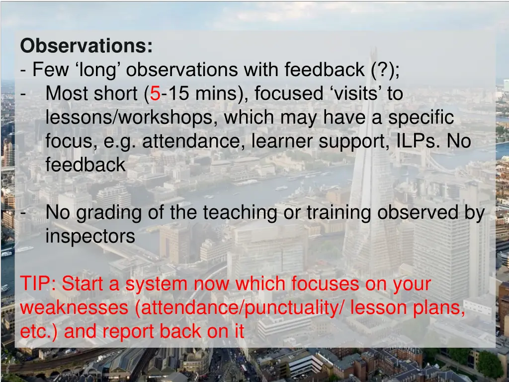 observations few long observations with feedback