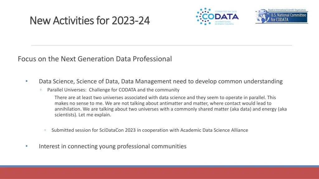 codata the committee on data for science 6