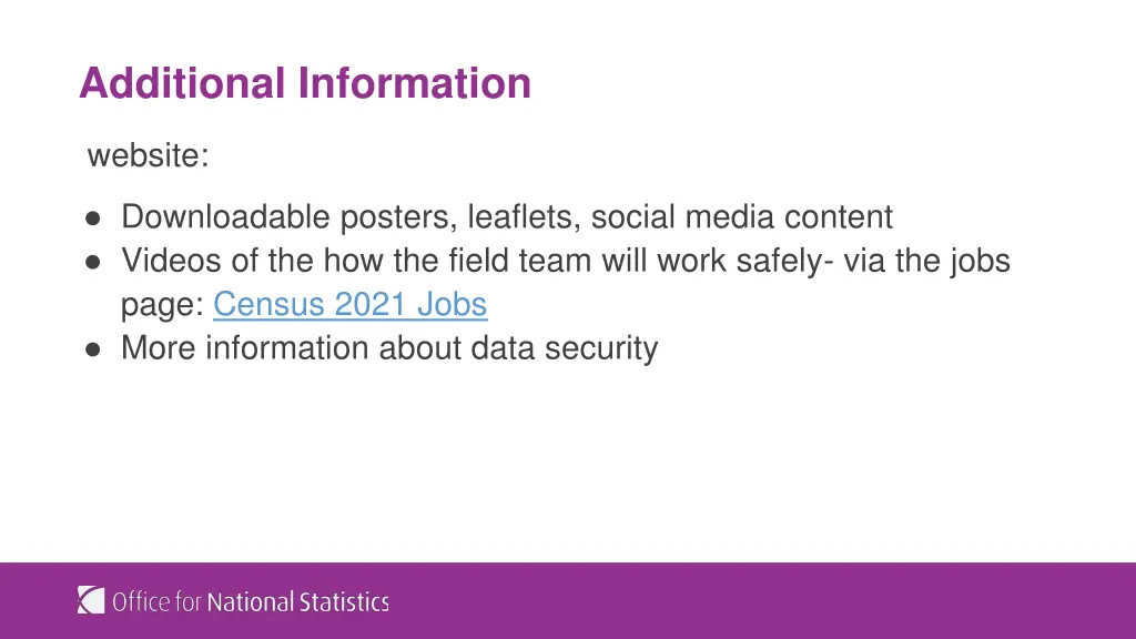 additional information