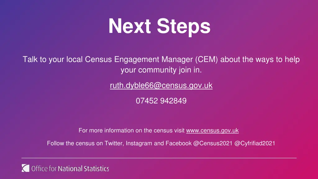 next steps