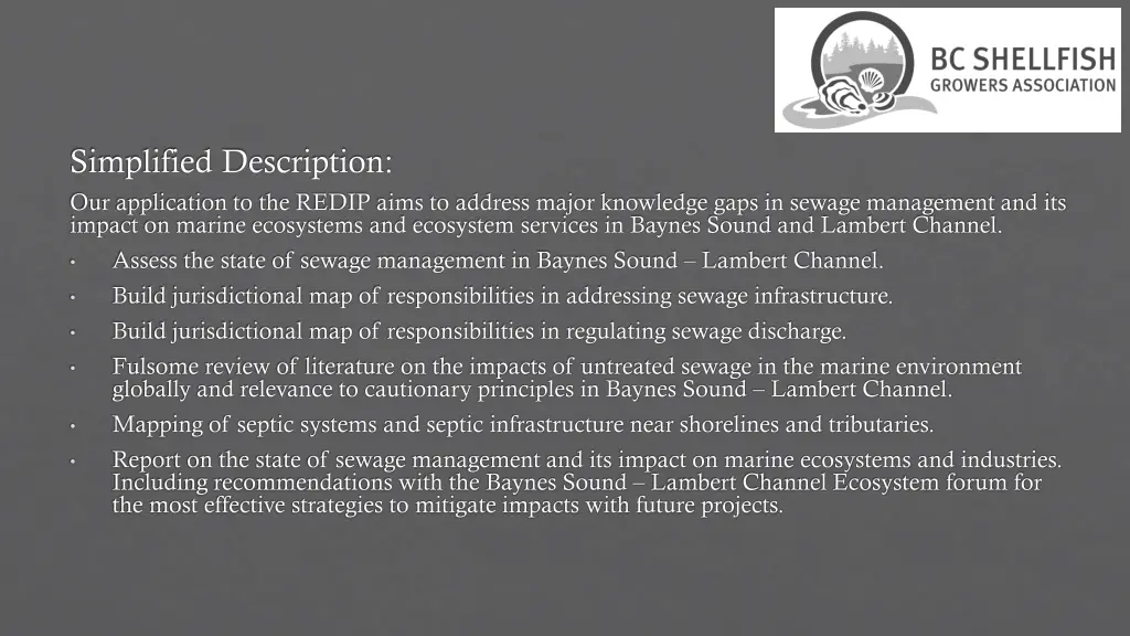 simplified description our application