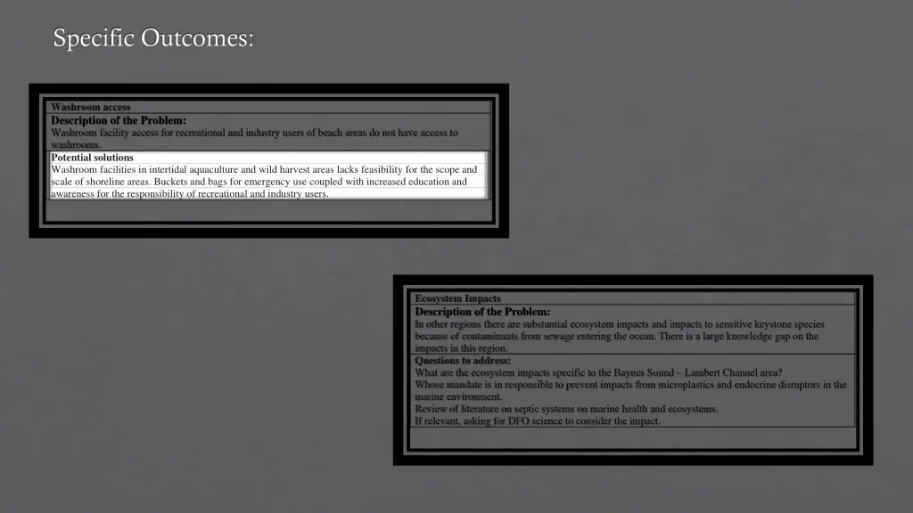 specific outcomes 1
