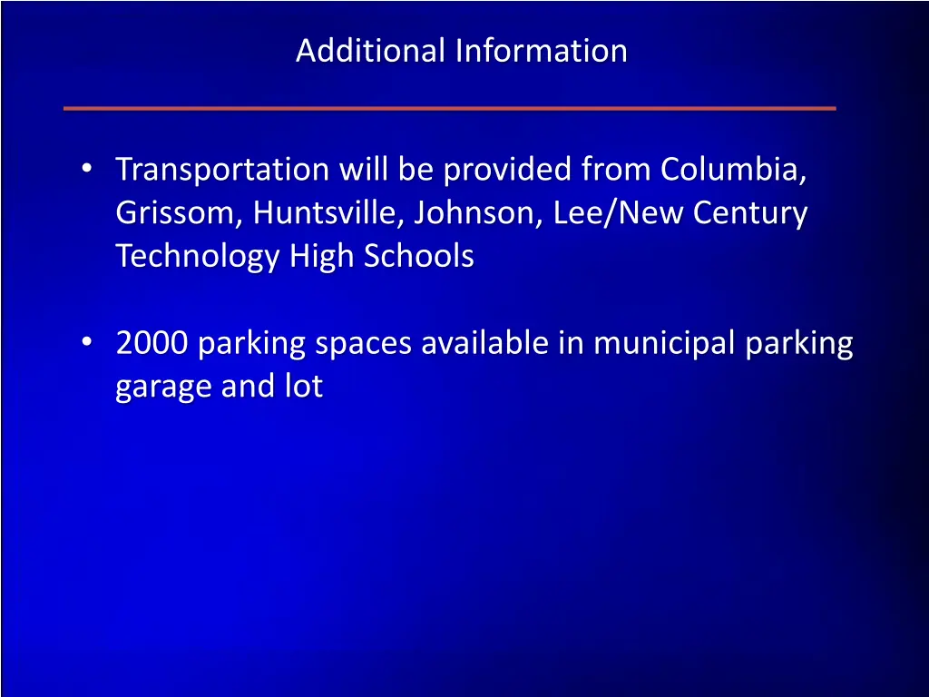 additional information