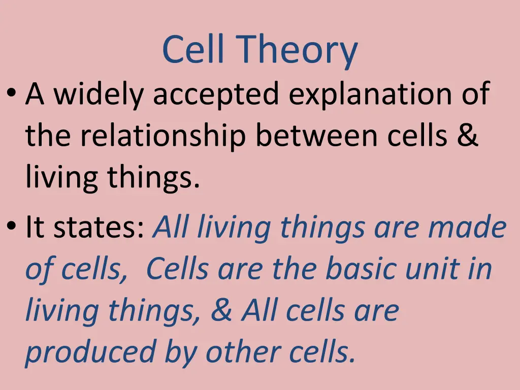 cell theory