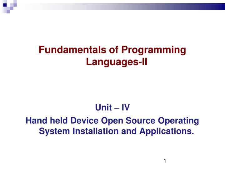 fundamentals of programming languages ii