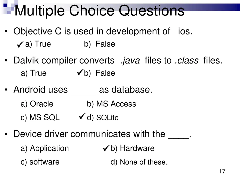 multiple choice questions 2