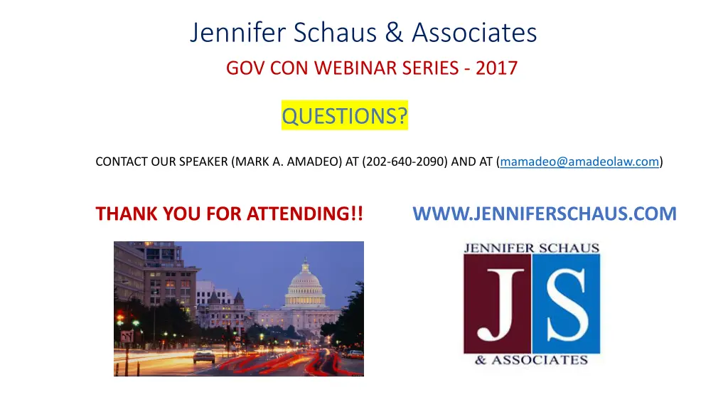 jennifer schaus associates gov con webinar series