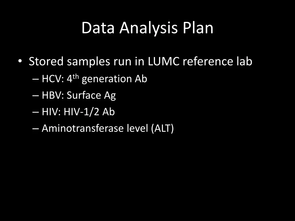 data analysis plan