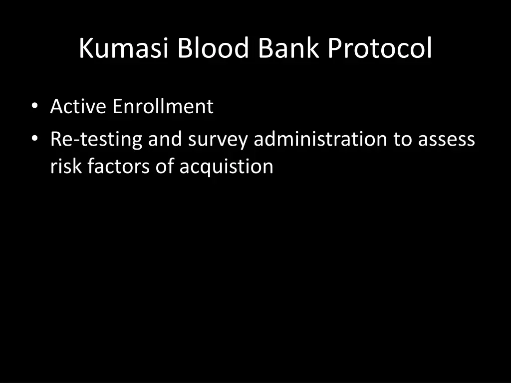 kumasi blood bank protocol