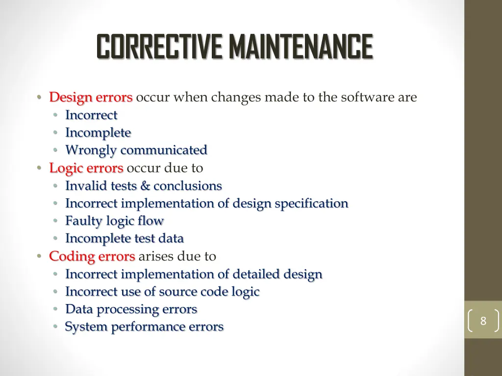 corrective maintenance 1