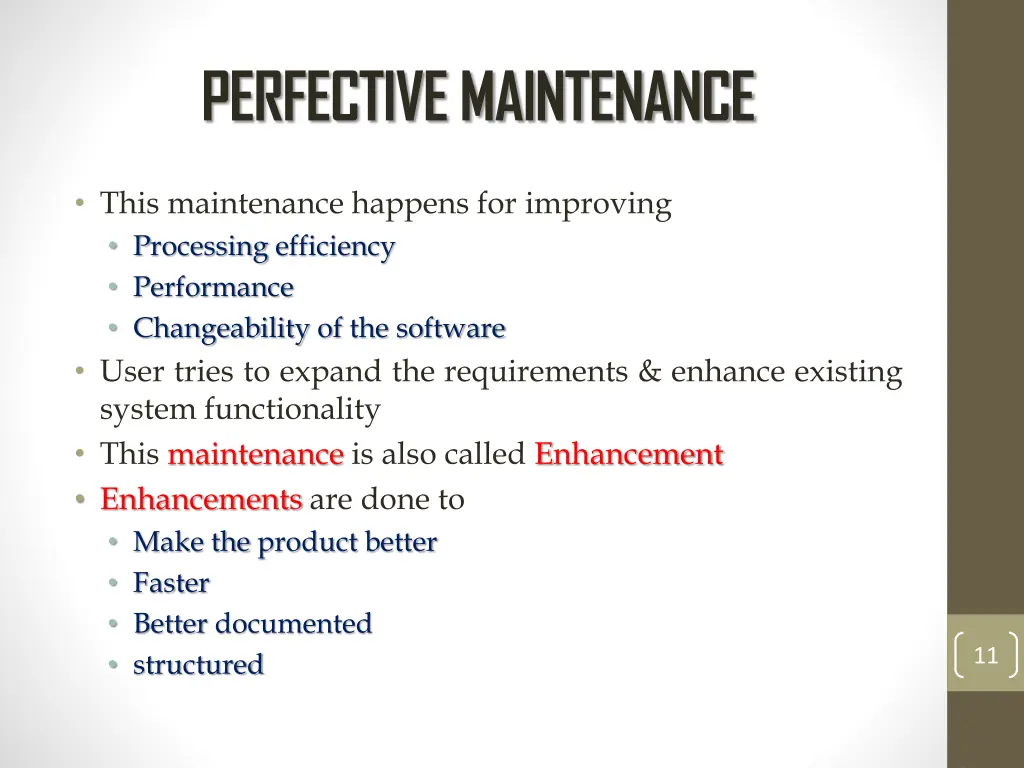 perfective maintenance
