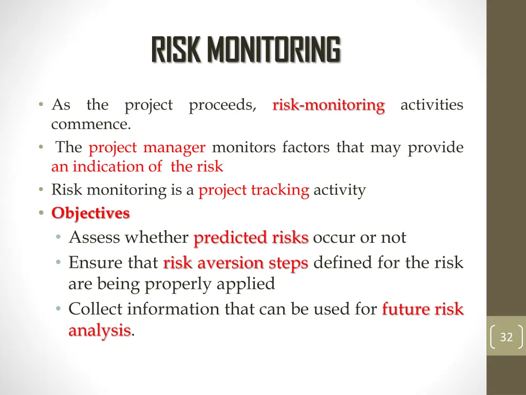 risk monitoring