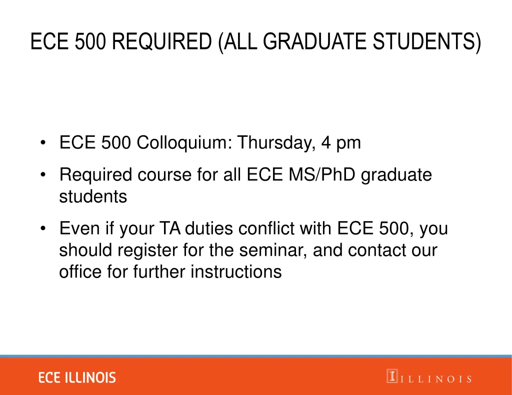 ece 500 required all graduate students