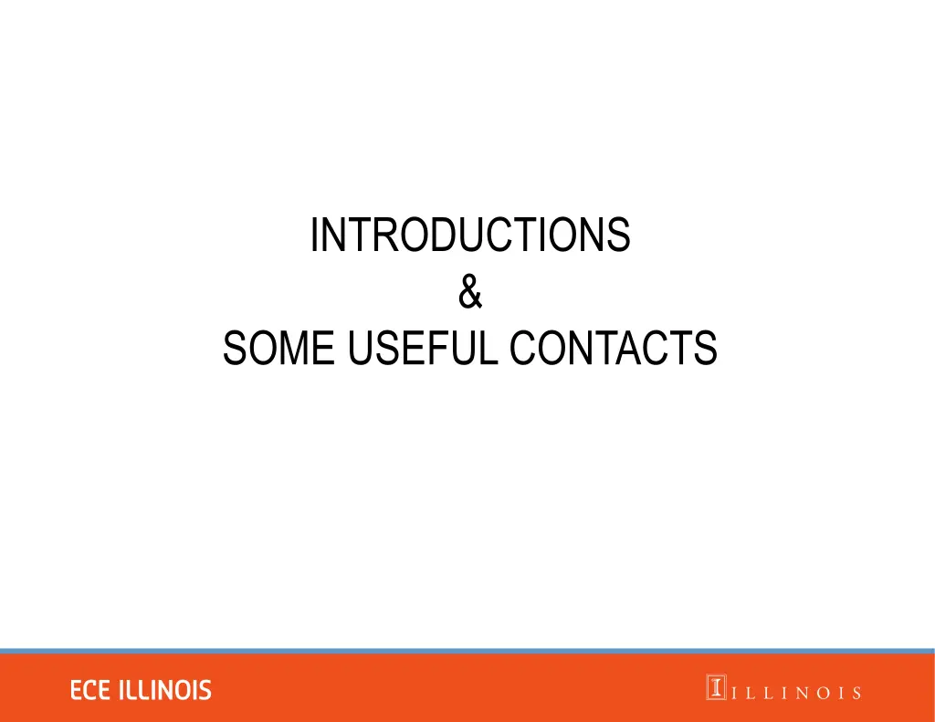 introductions some useful contacts