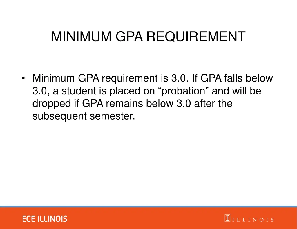 minimum gpa requirement